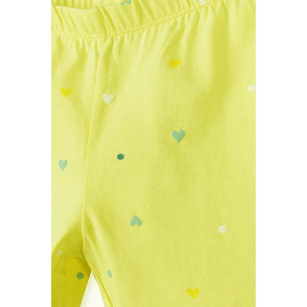 5.10.15 Different Hearts Under Frock Capri Soft Yellow Legging 11383