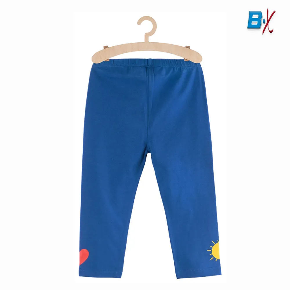 5.10.15 Sun & Heart Print Royal Blue Capri Legging 11409