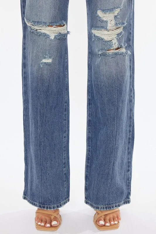 90's Ripped Flare Jeans