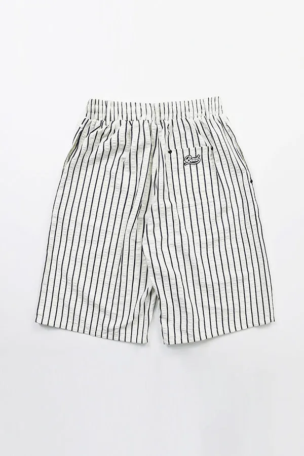 Badblood  AJ Easy Bermuda Pants White/Stripes