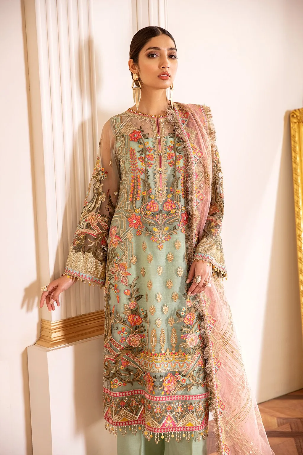 Baroque Chantelle Embroidered Chiffon Collection Vol-7 – 01 - Capri Sea