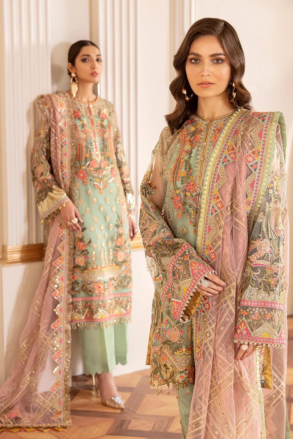 Baroque Chantelle Embroidered Chiffon Collection Vol-7 – 01 - Capri Sea
