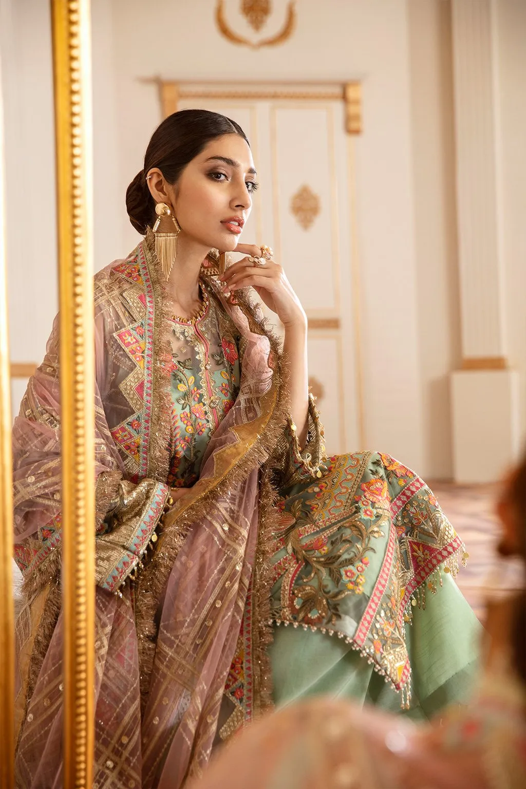 Baroque Chantelle Embroidered Chiffon Collection Vol-7 – 01 - Capri Sea
