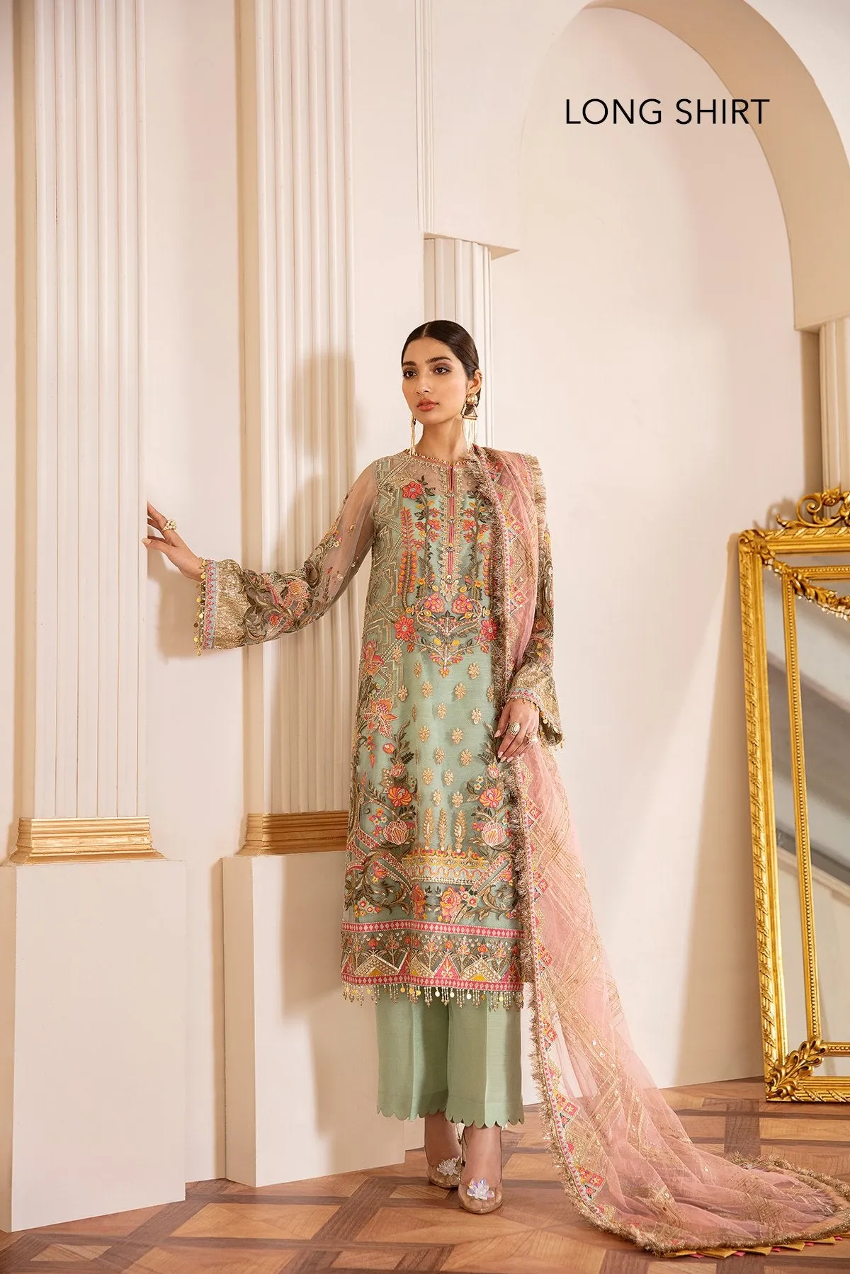 Baroque Chantelle Embroidered Chiffon Collection Vol-7 – 01 - Capri Sea