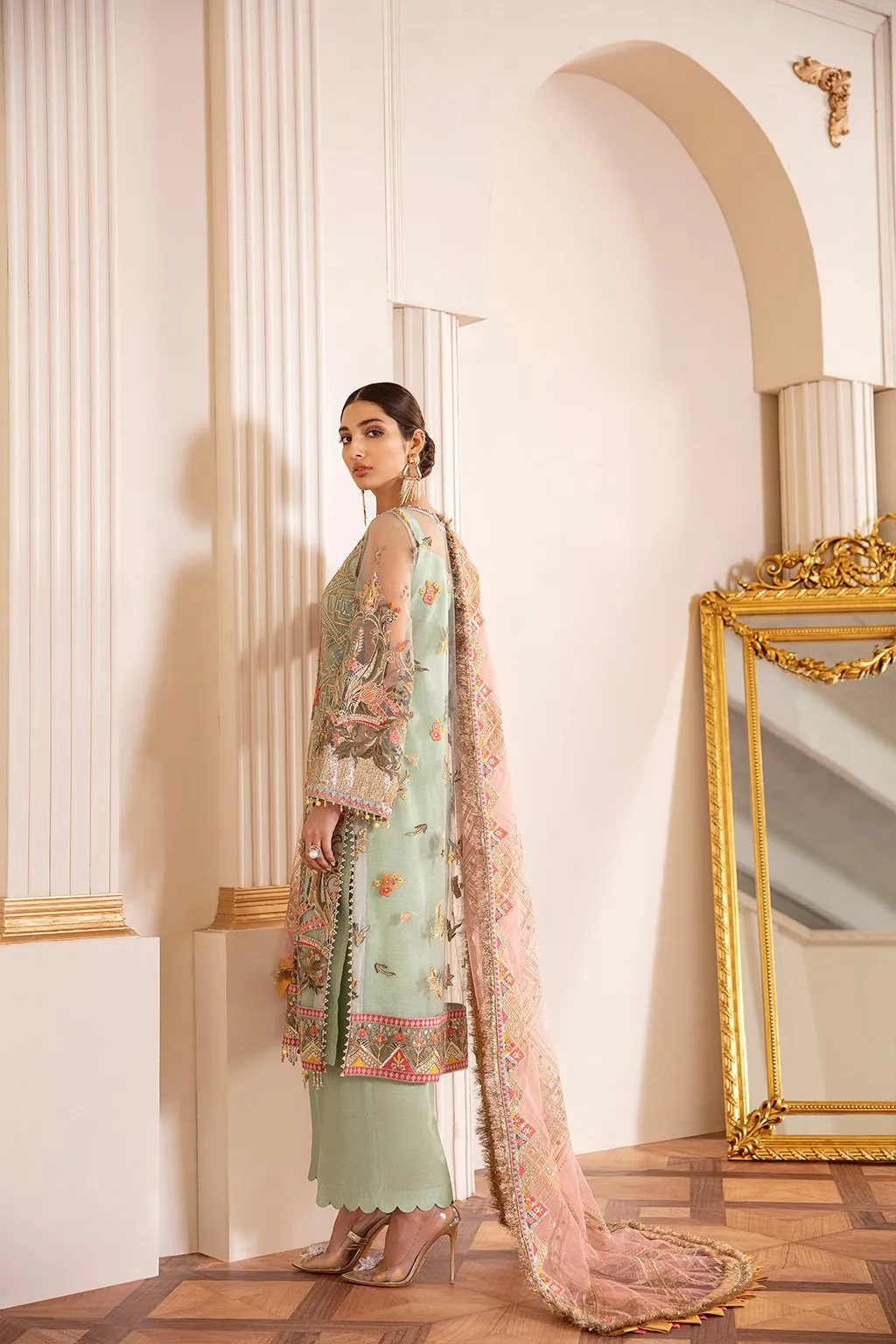 Baroque Chantelle Embroidered Chiffon Collection Vol-7 – 01 - Capri Sea