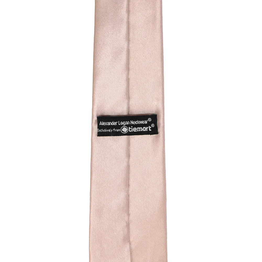 Blush Pink Slim Solid Color Necktie, 2.5" Width