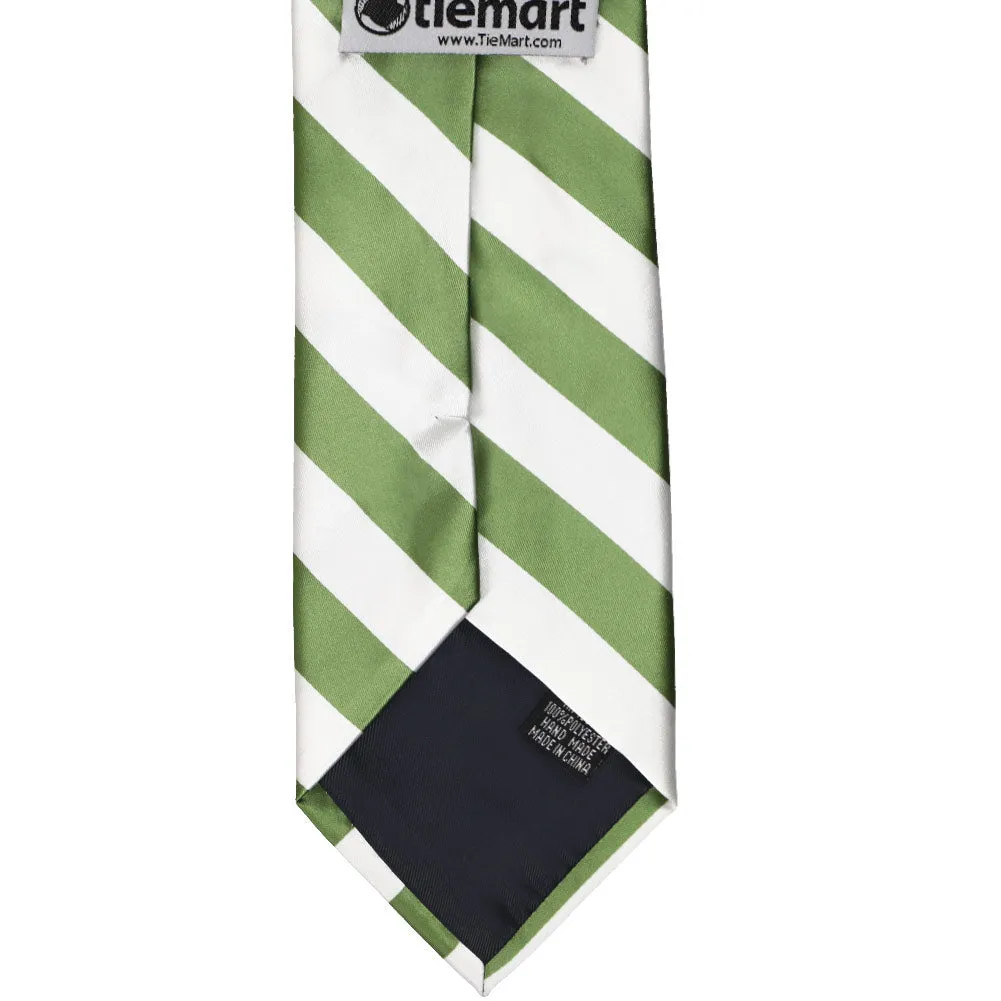 Bridal Clover and White Striped Tie
