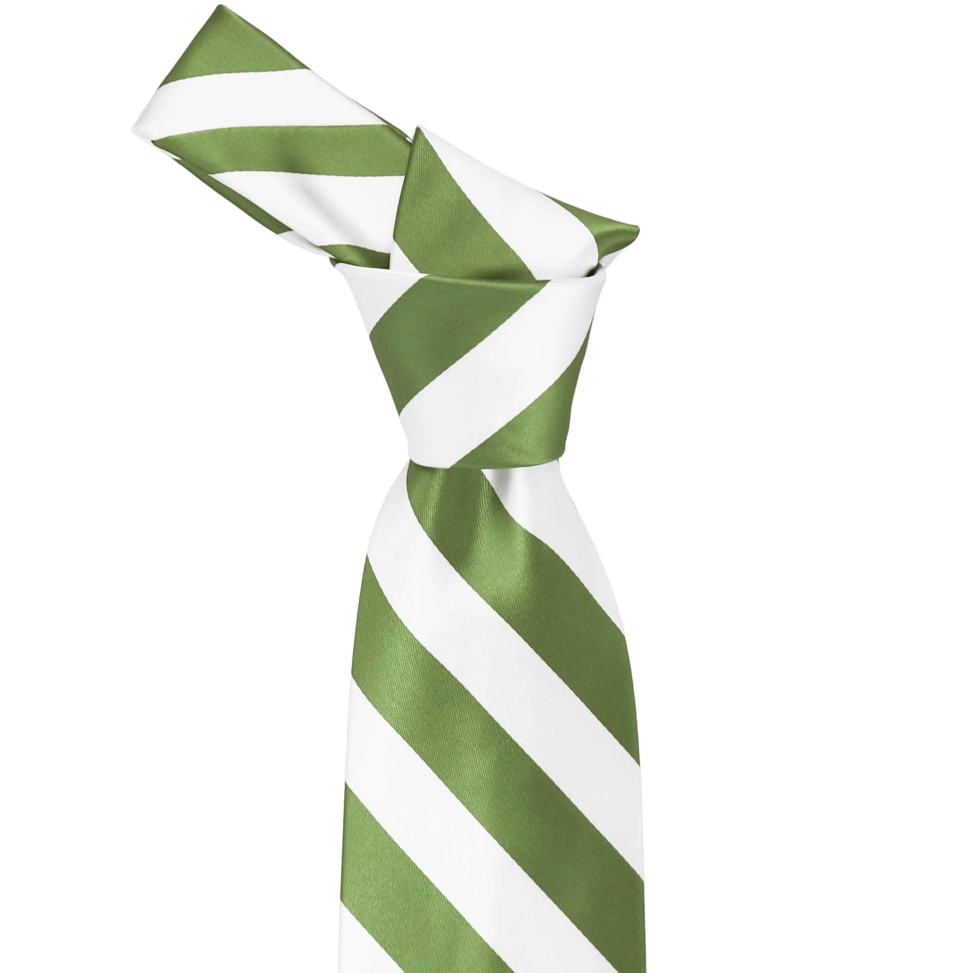 Bridal Clover and White Striped Tie