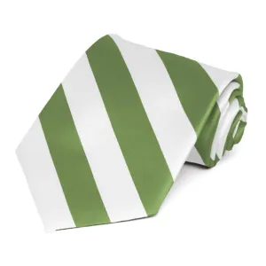 Bridal Clover and White Striped Tie