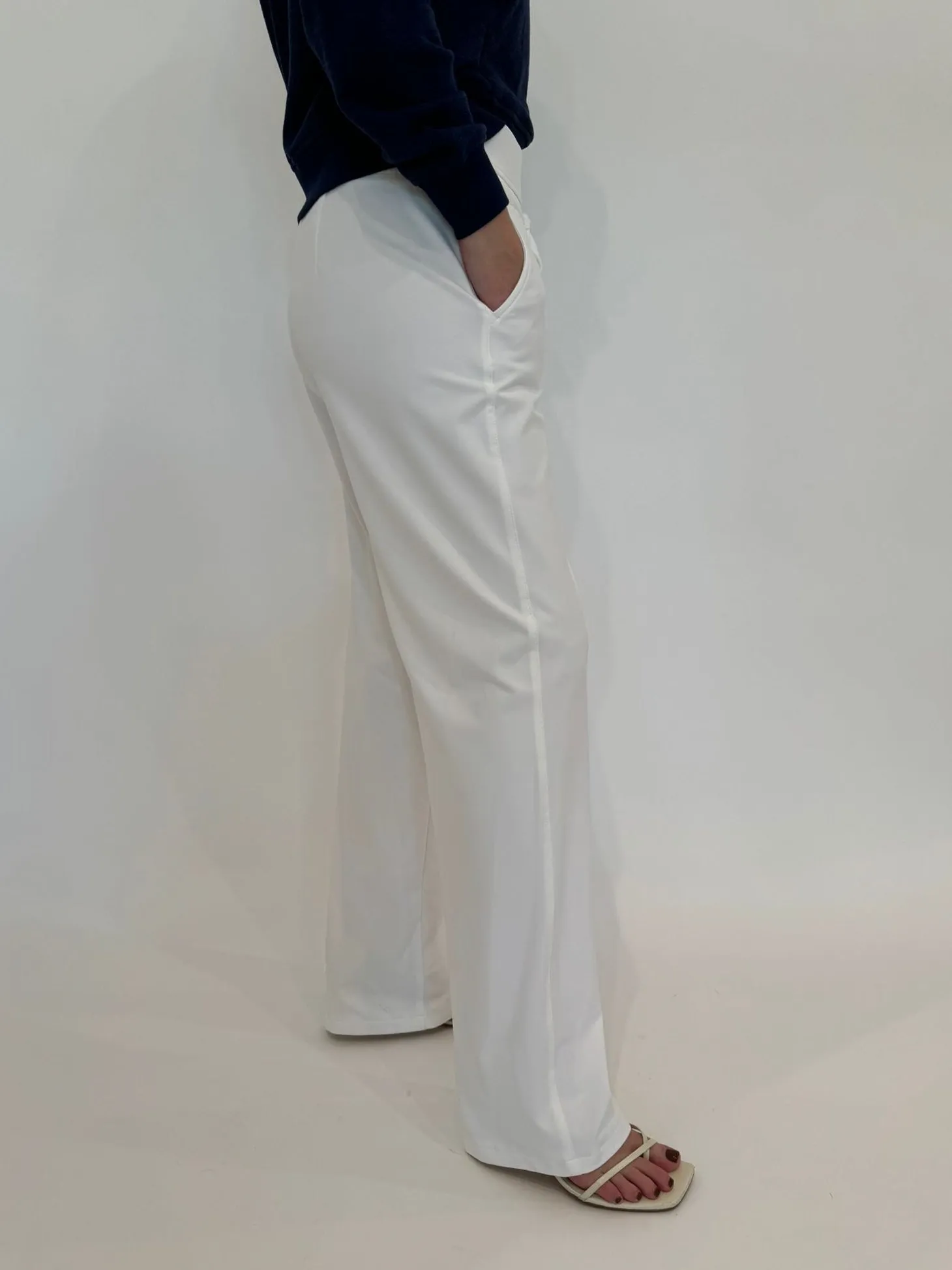 Candice Straight Pants - White