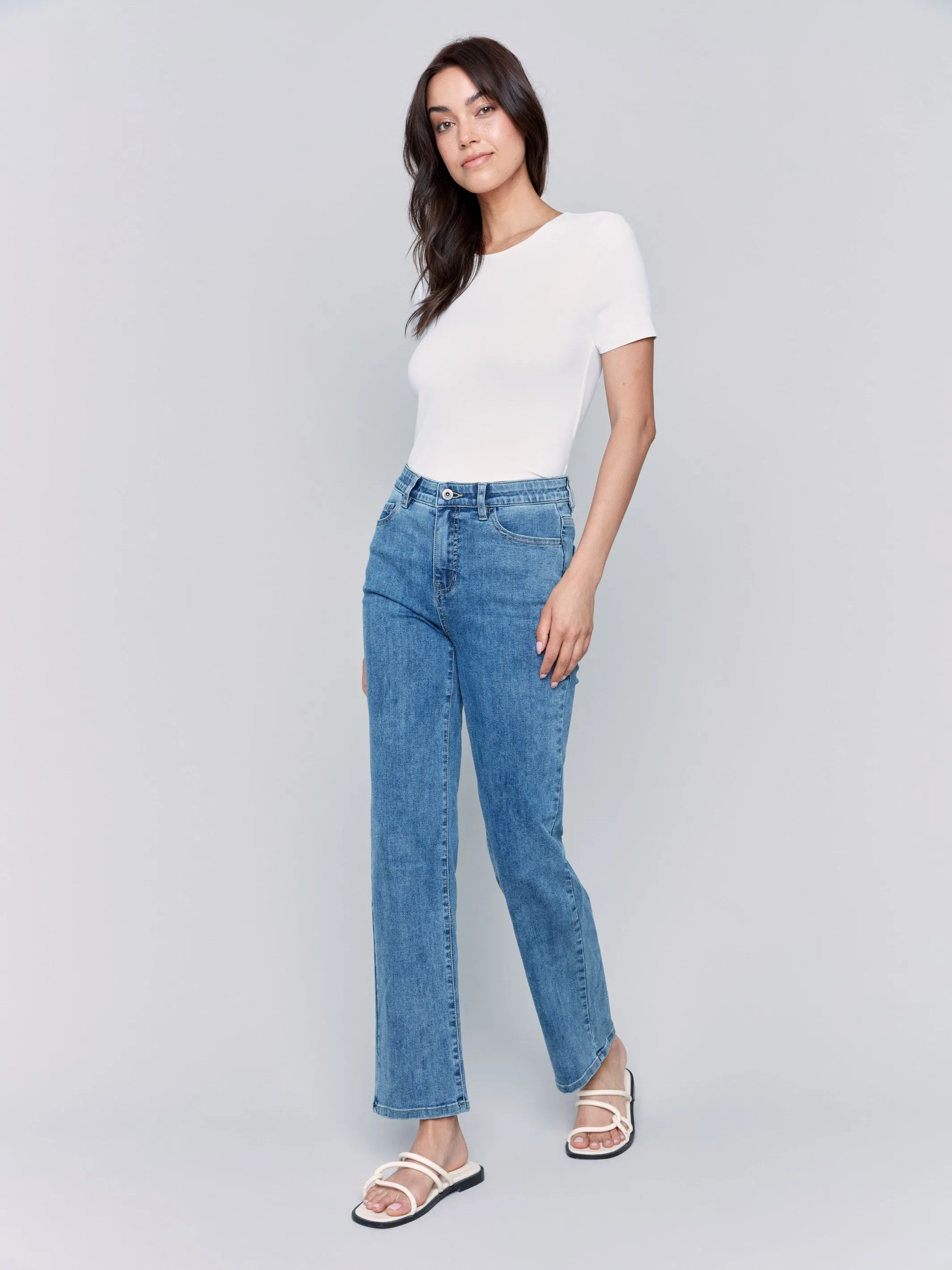 Charlotte Straight Leg Jeans - Medium Blue