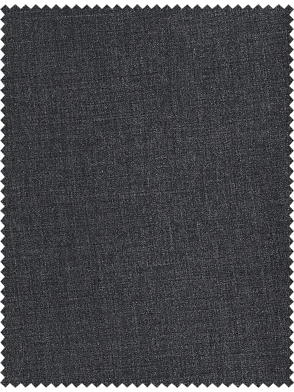Classic Fit Wool Gabardine Flat Front Pants - Black