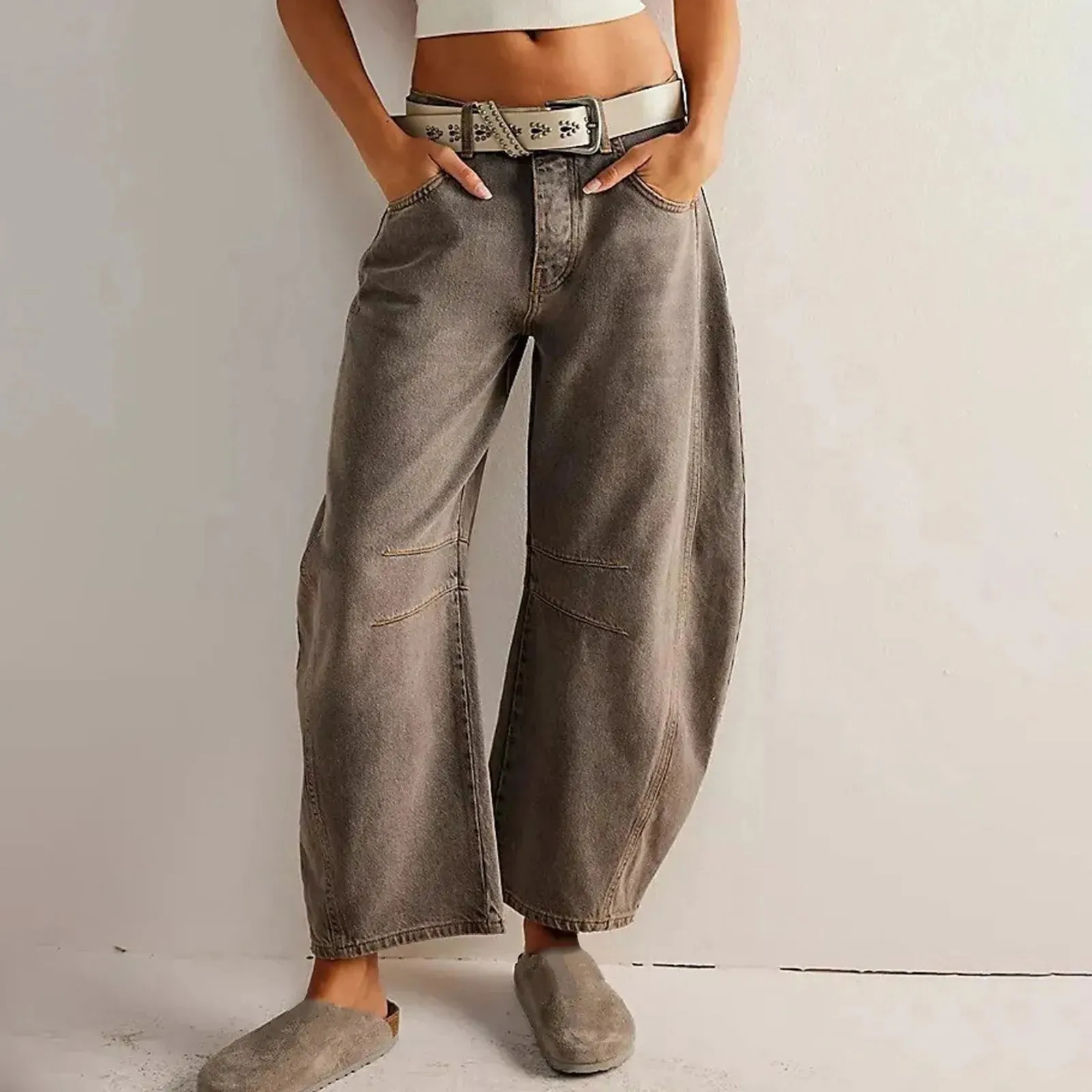 CROPPED LOOSE-FIT JEANS