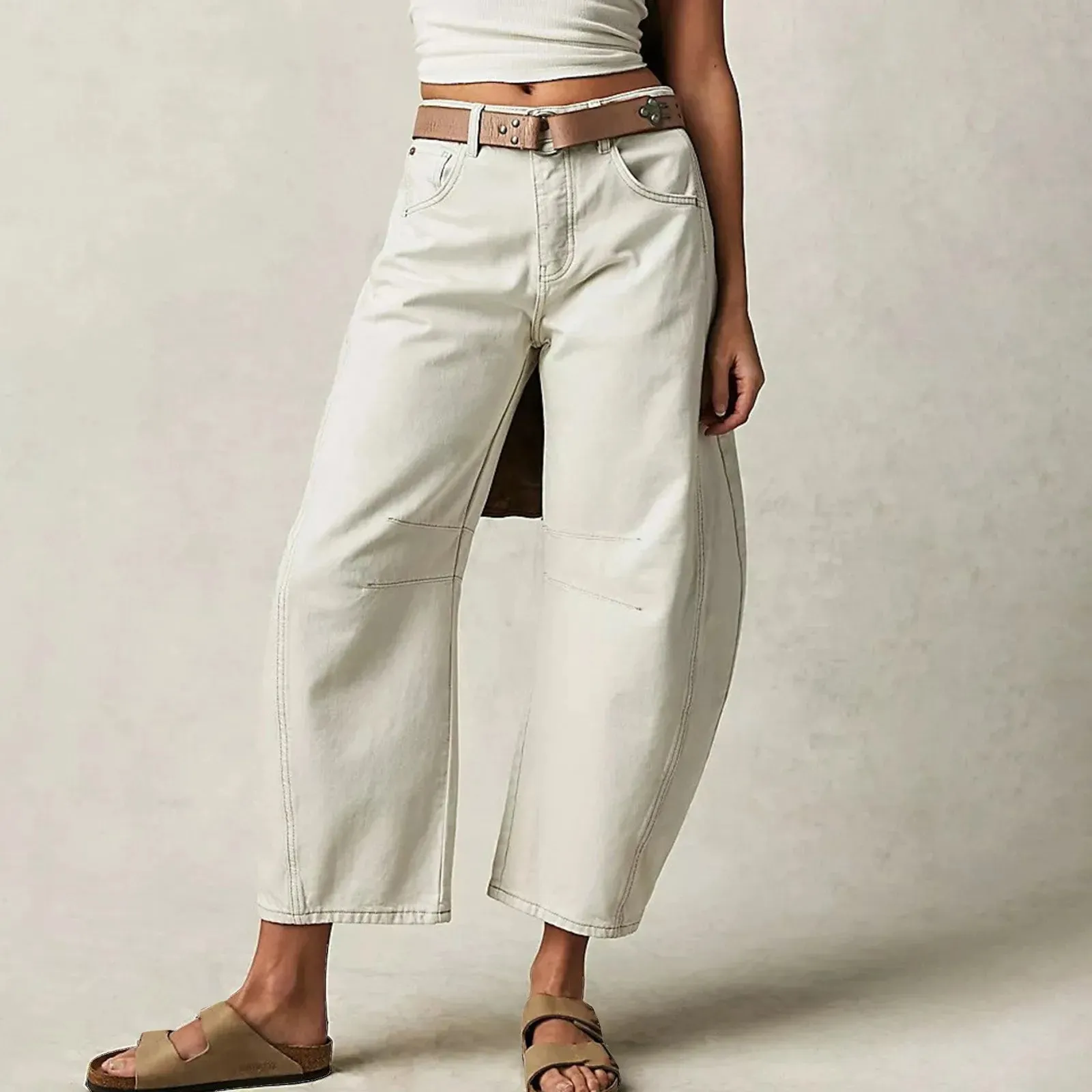 CROPPED LOOSE-FIT JEANS