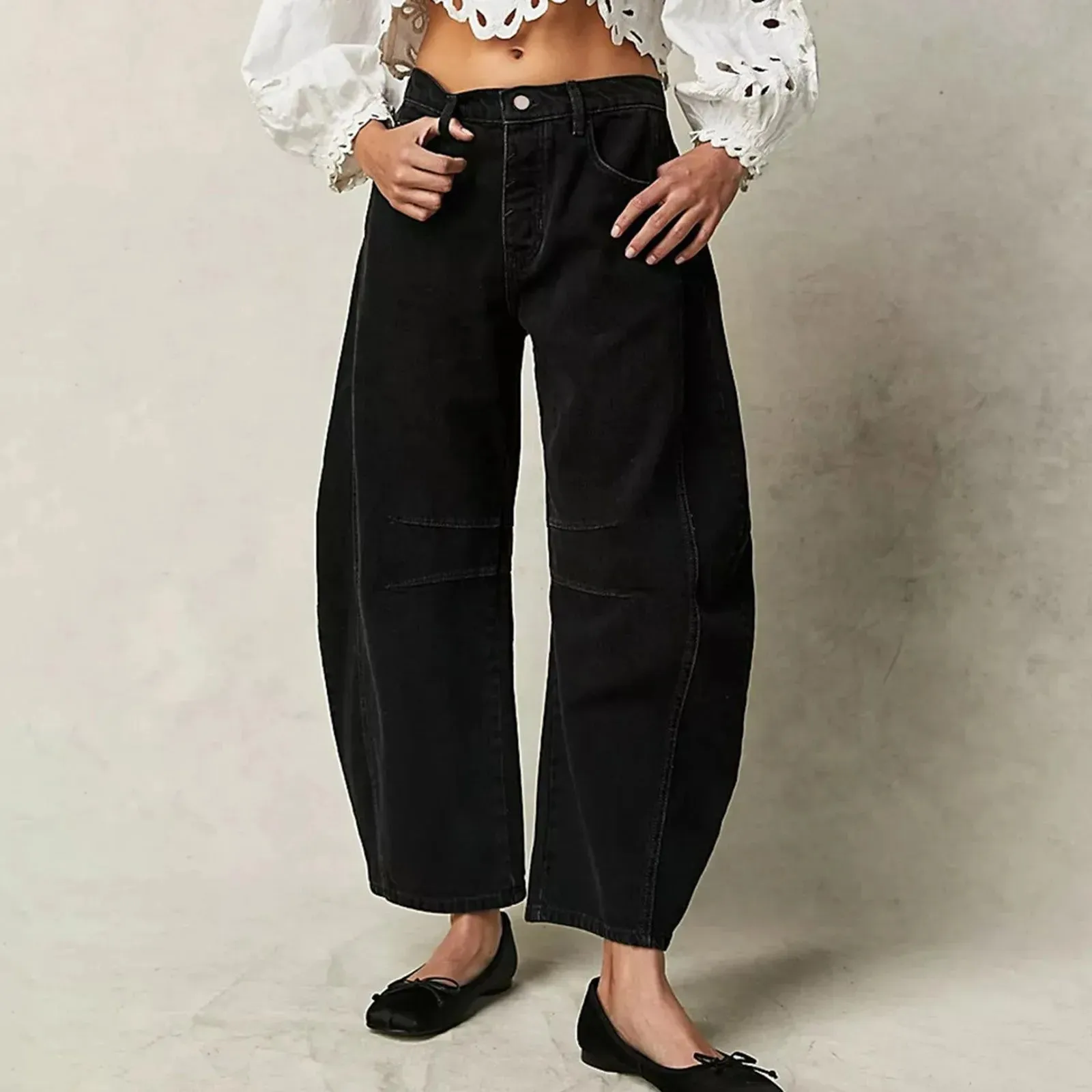 CROPPED LOOSE-FIT JEANS