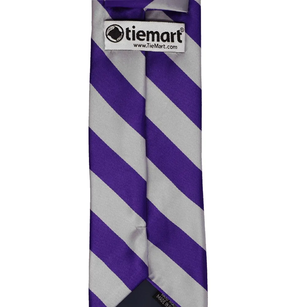 Dark Purple and Silver Striped Tie
