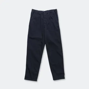 Ezra Relaxed Organic Stretch Twill Trouser - Dark Navy