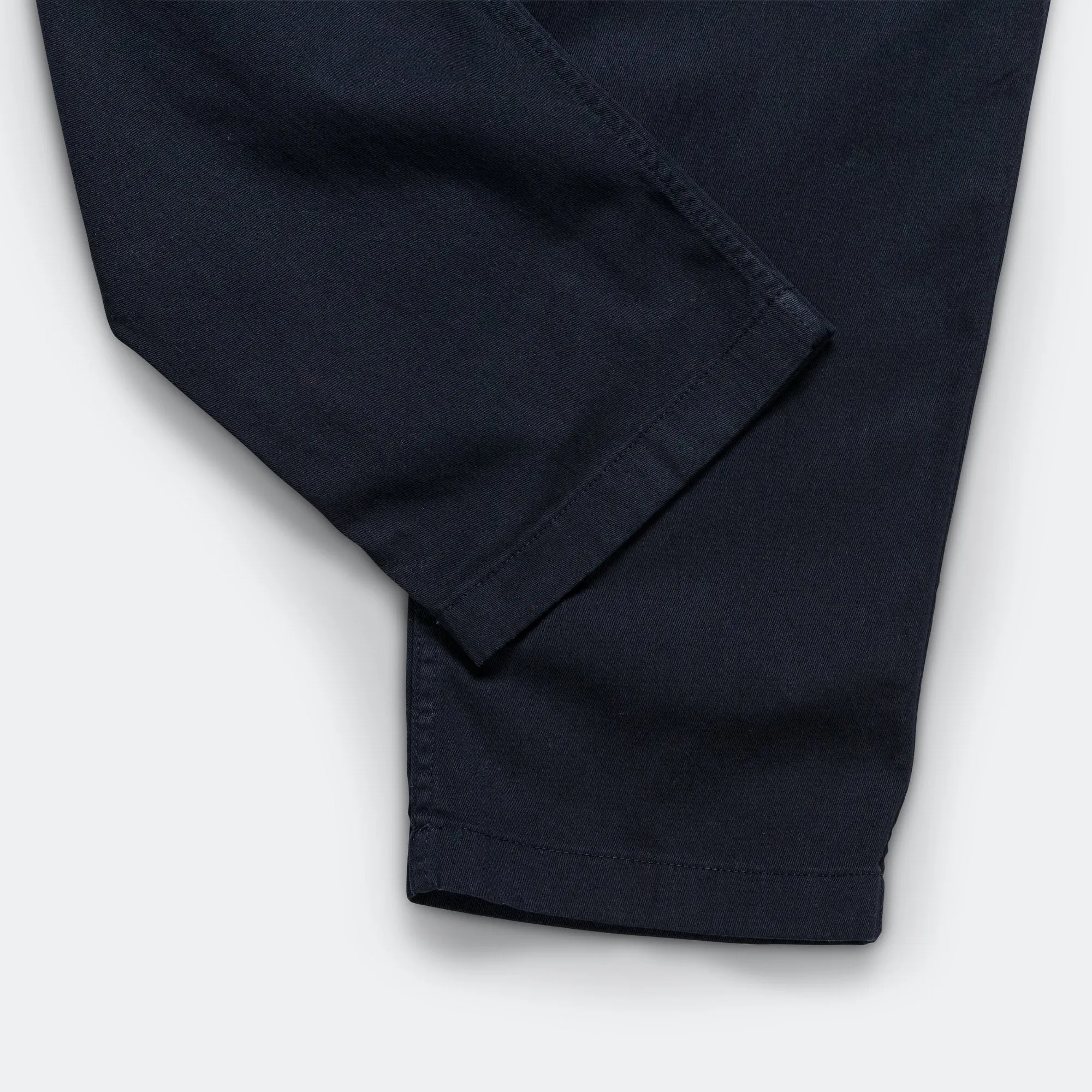 Ezra Relaxed Organic Stretch Twill Trouser - Dark Navy
