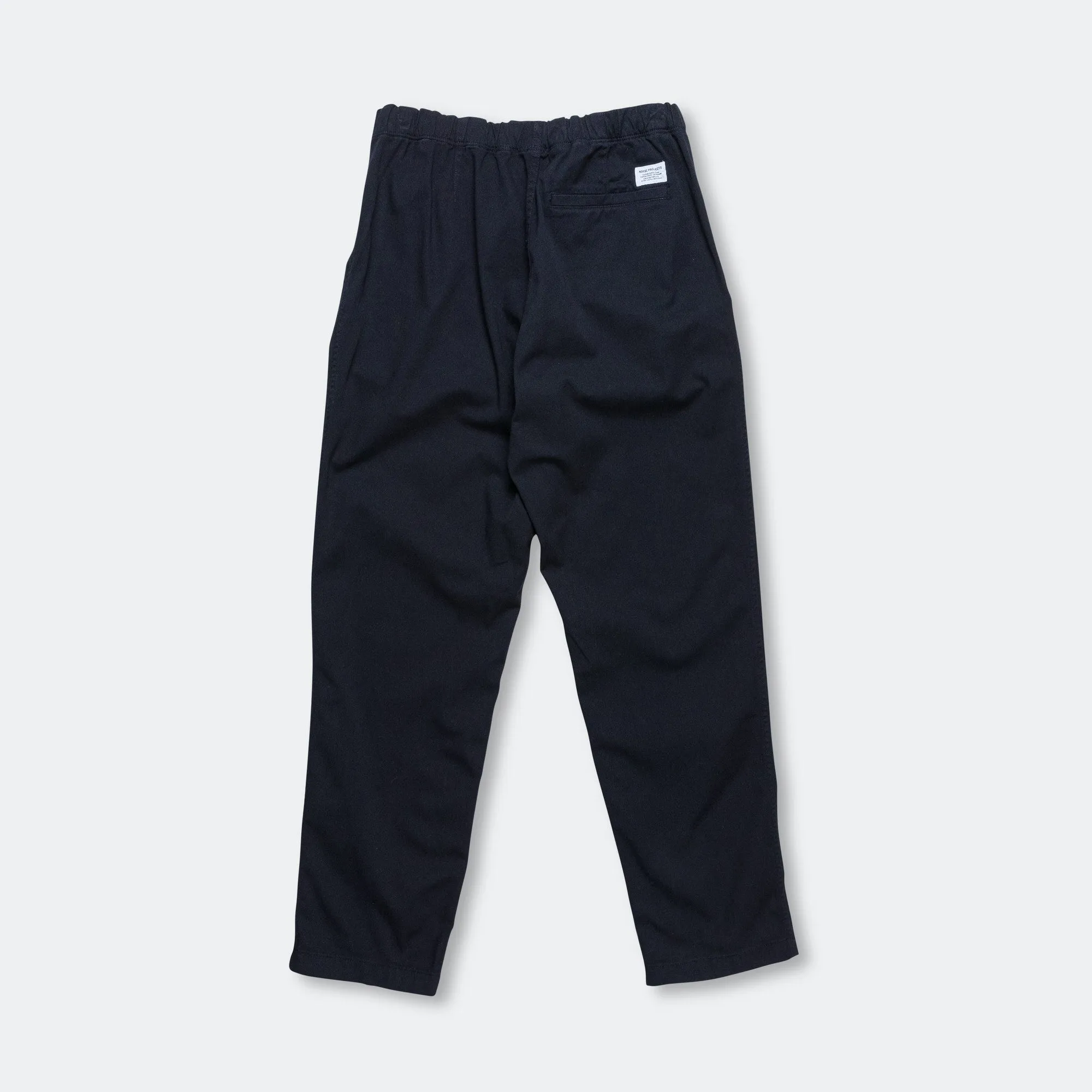 Ezra Relaxed Organic Stretch Twill Trouser - Dark Navy