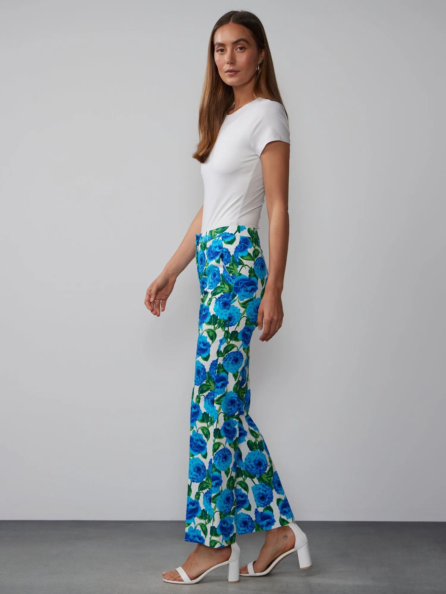 Floral Twill Straight Leg Pant