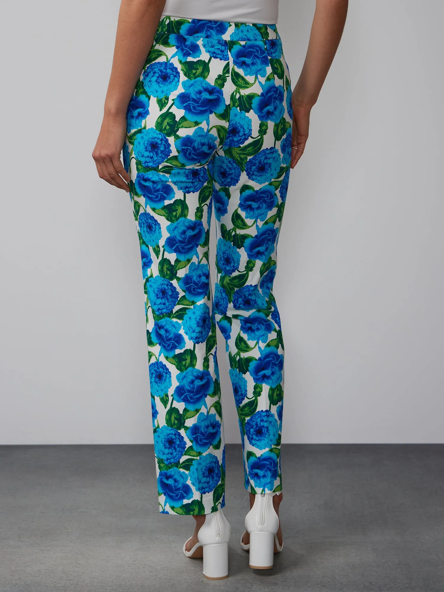 Floral Twill Straight Leg Pant