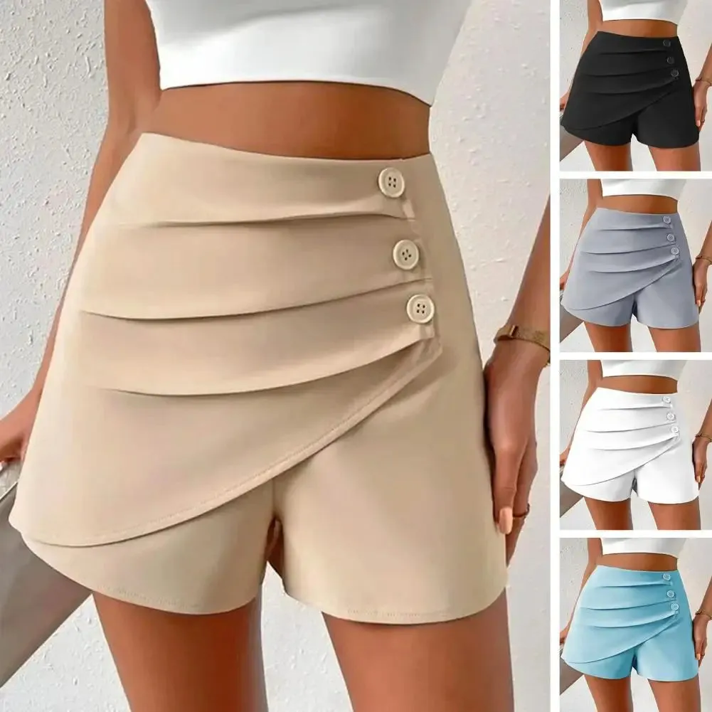 High Waist Asymmetric Summer Shorts