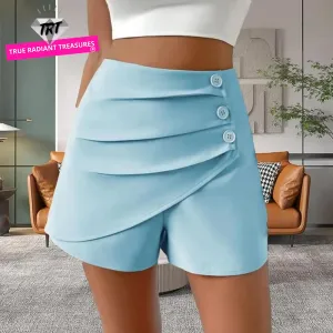 High Waist Asymmetric Summer Shorts