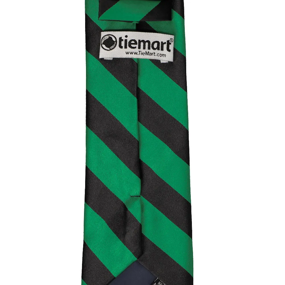 Kelly Green and Black Striped Tie