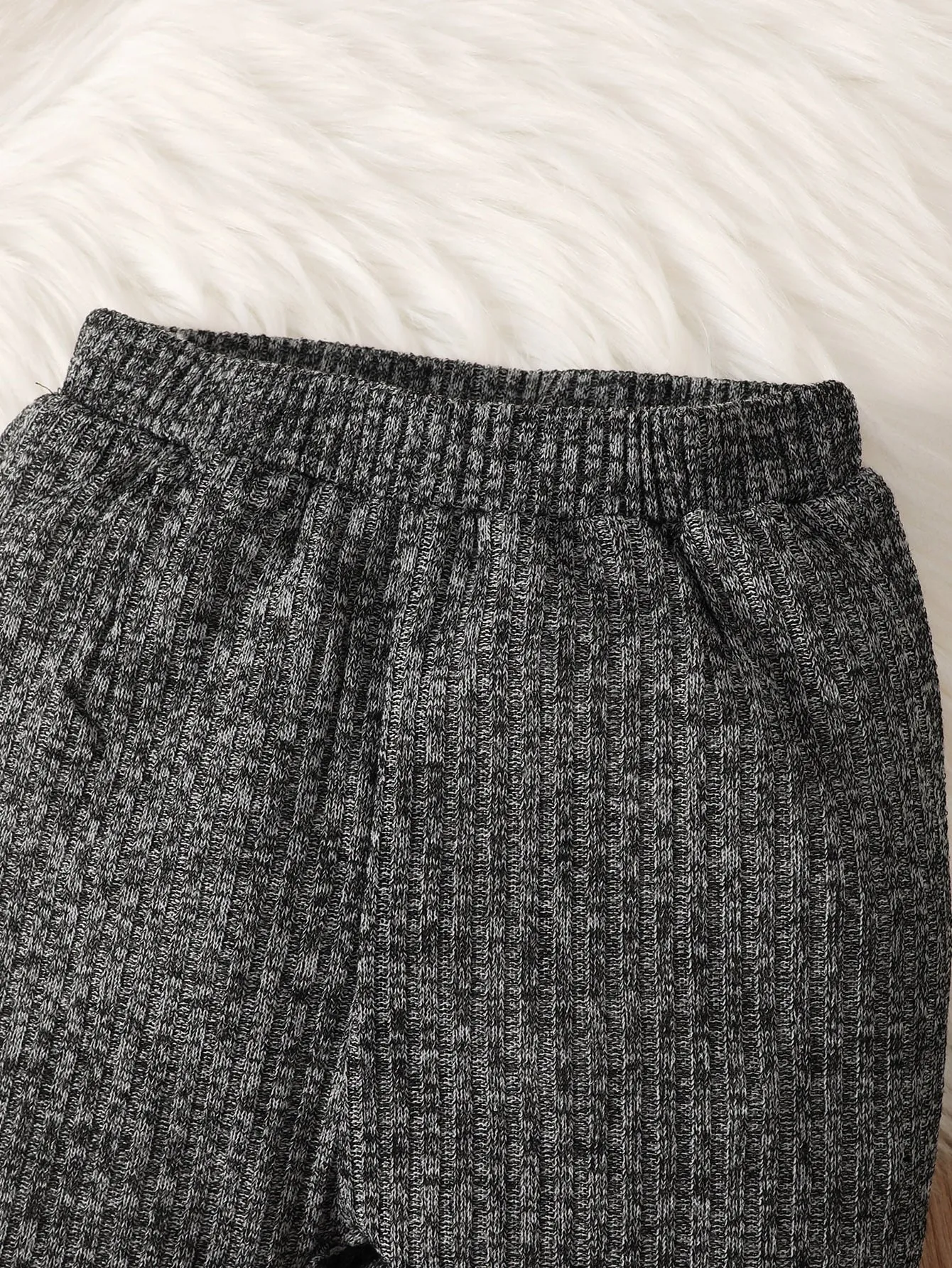 Kids Boys High Collar Top Warm Pants 2 PCS Set