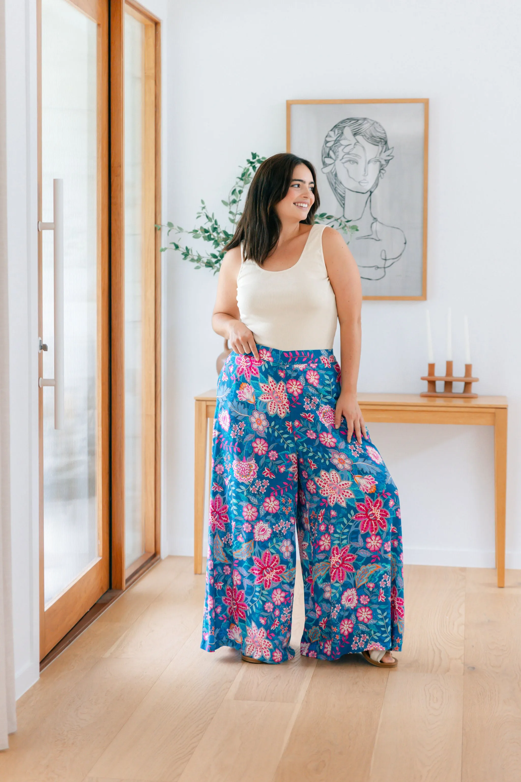 Larsa Pants in Paisley Floral
