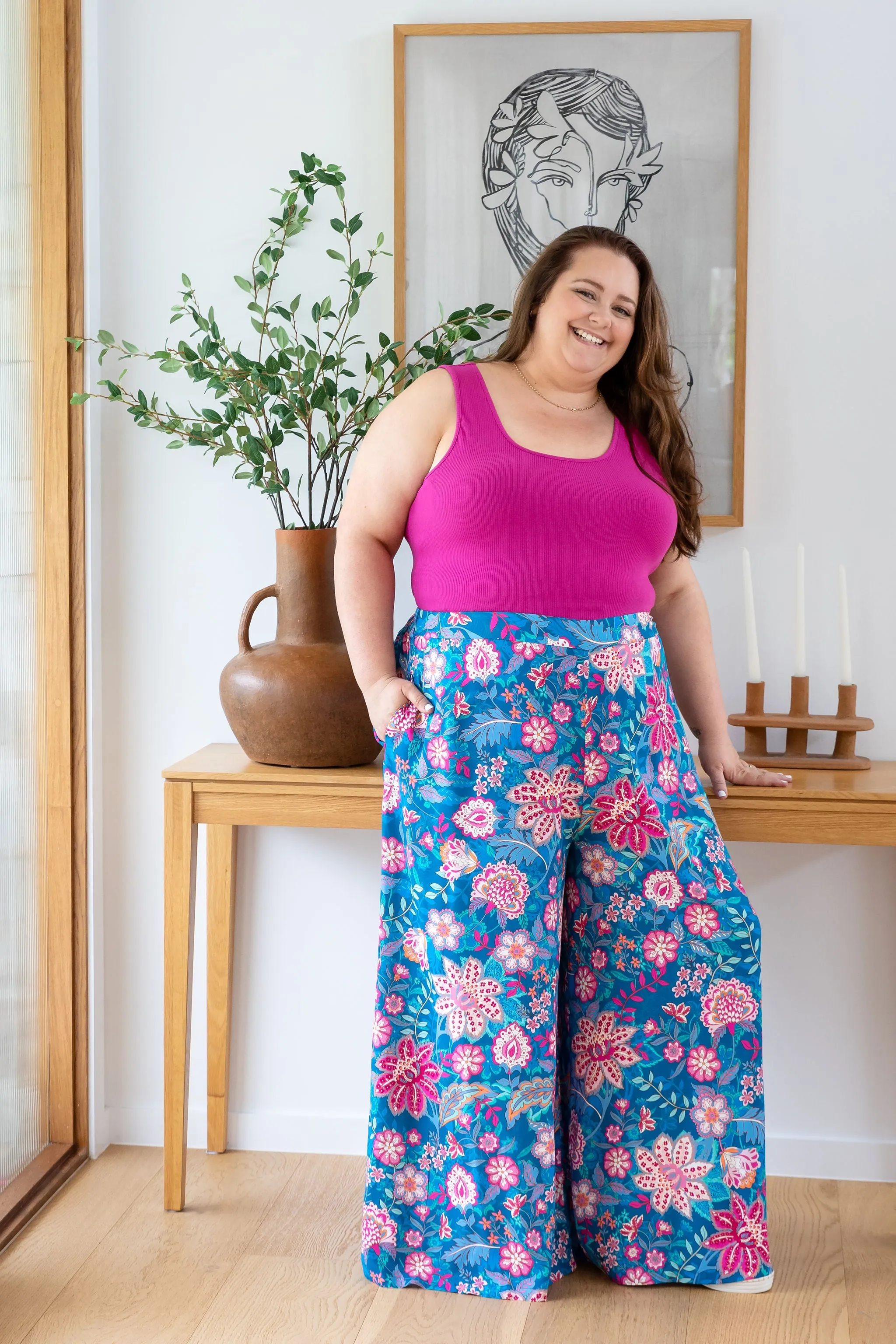 Larsa Pants in Paisley Floral