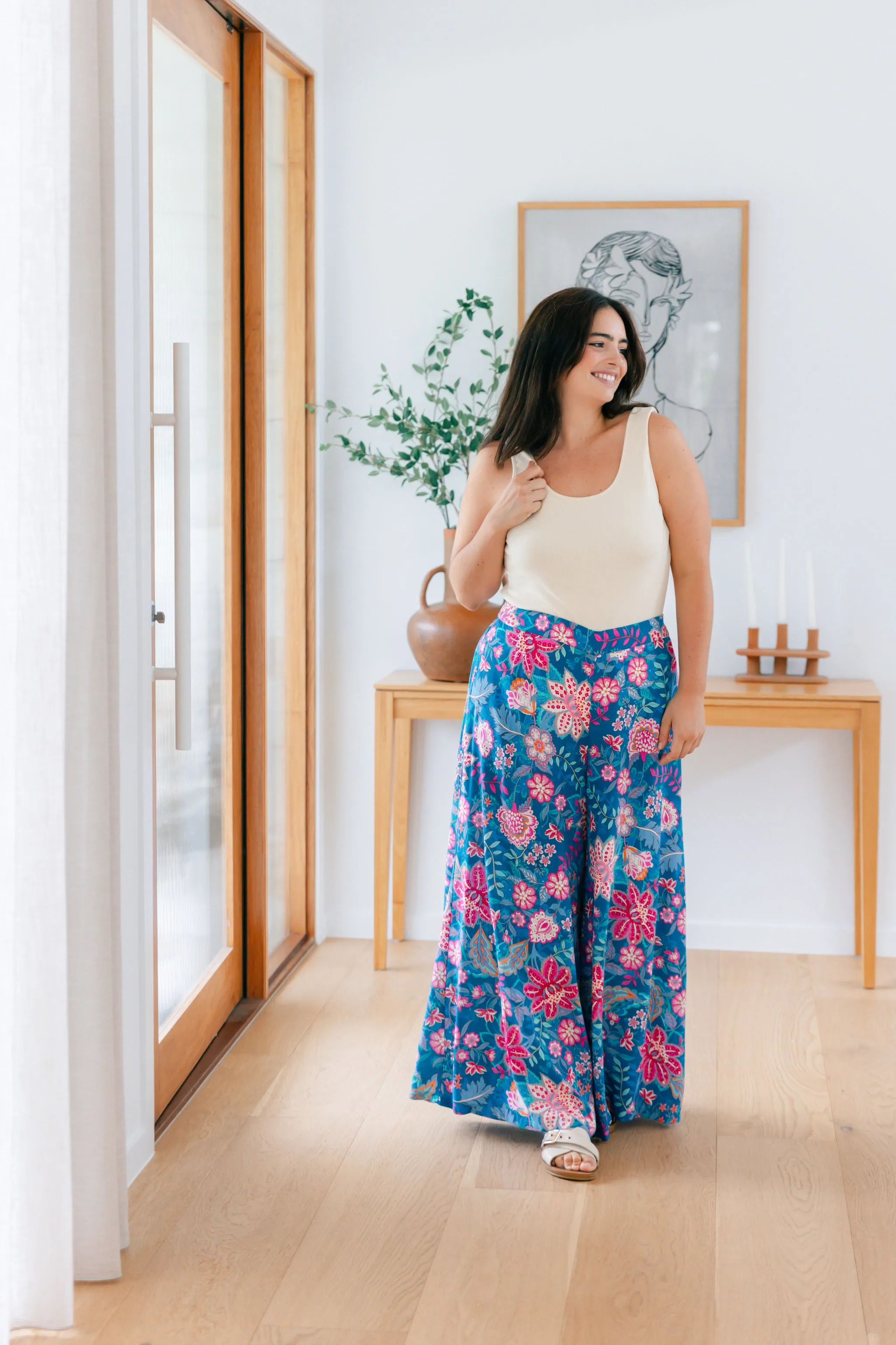 Larsa Pants in Paisley Floral