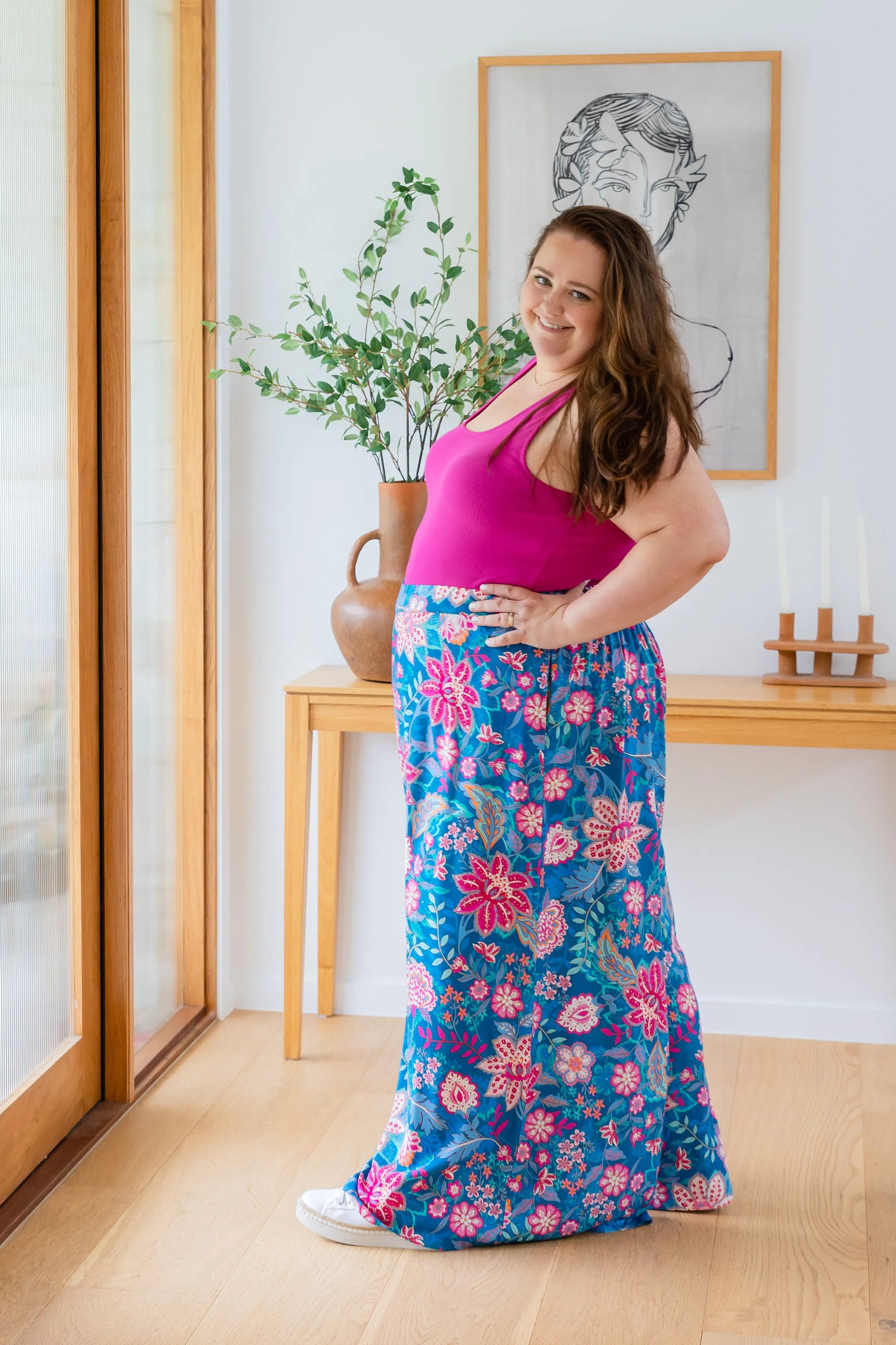 Larsa Pants in Paisley Floral