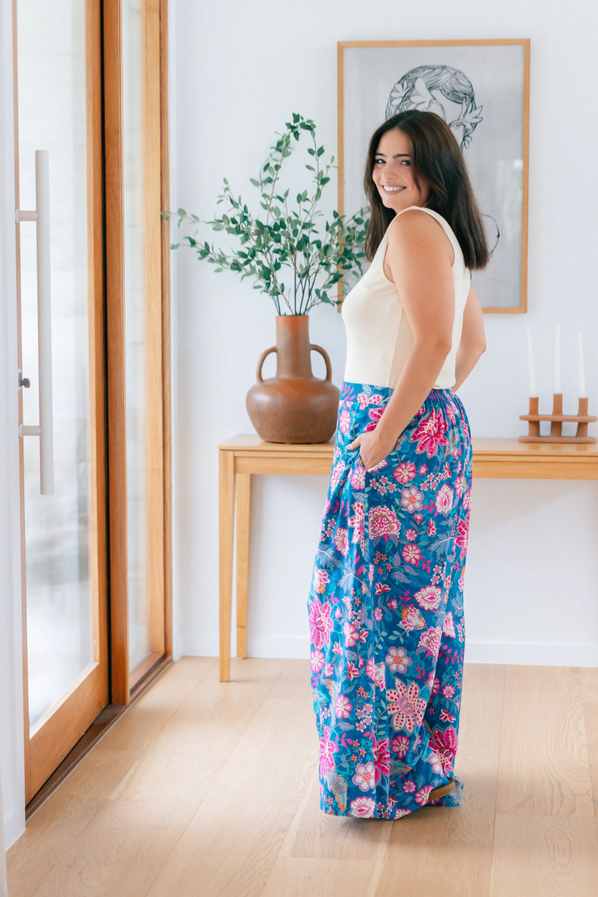 Larsa Pants in Paisley Floral