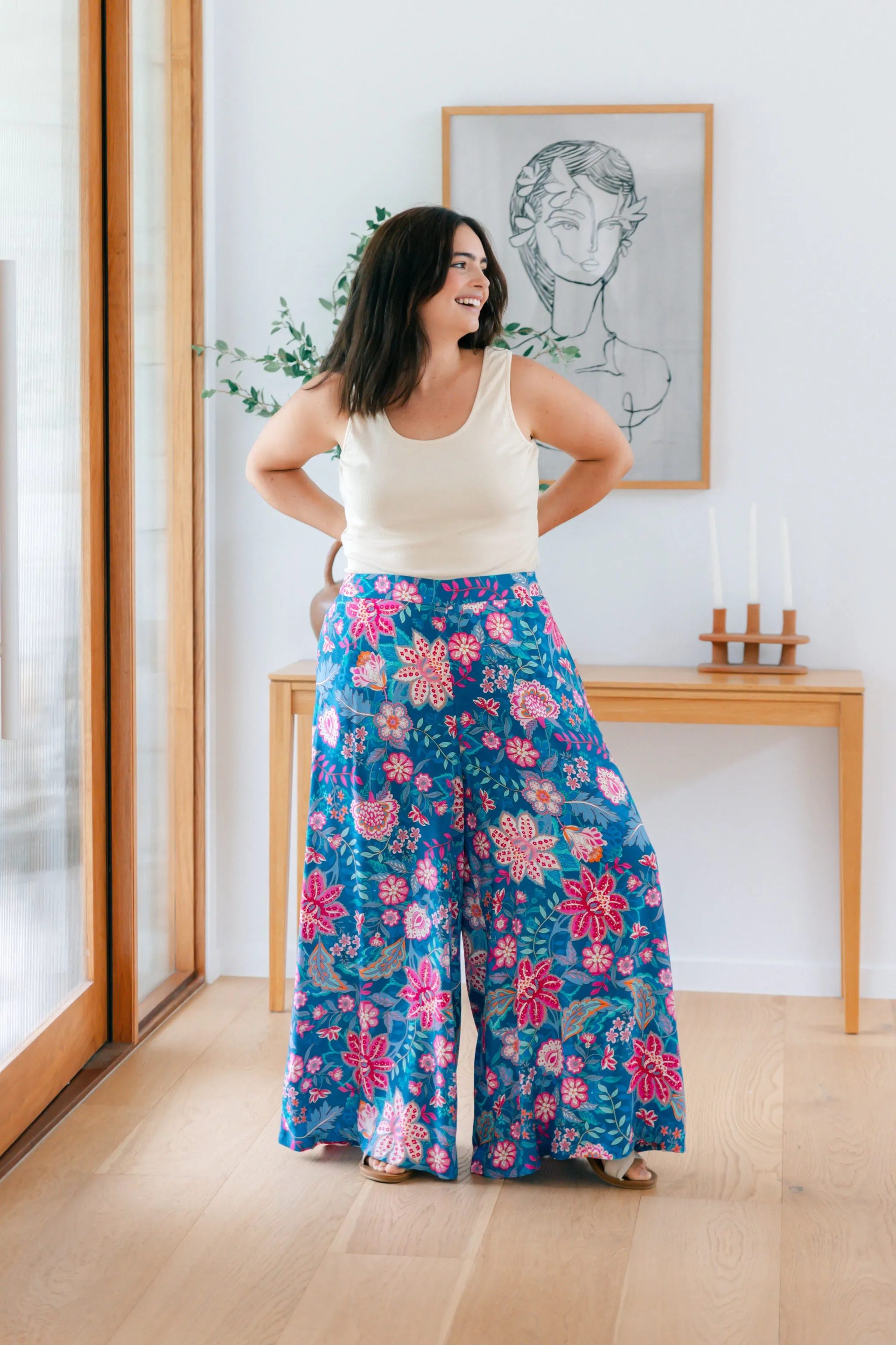 Larsa Pants in Paisley Floral