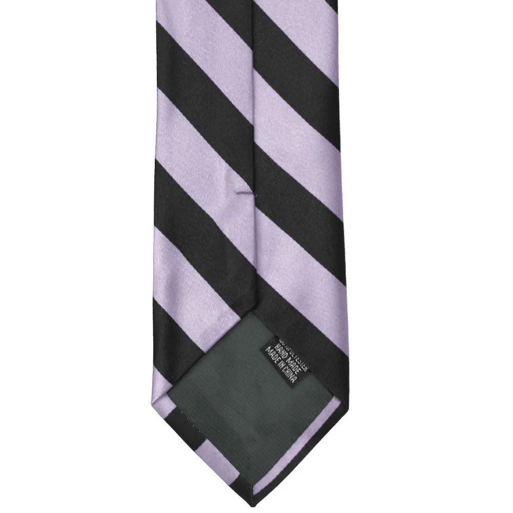 Lilac and Black Striped Tie