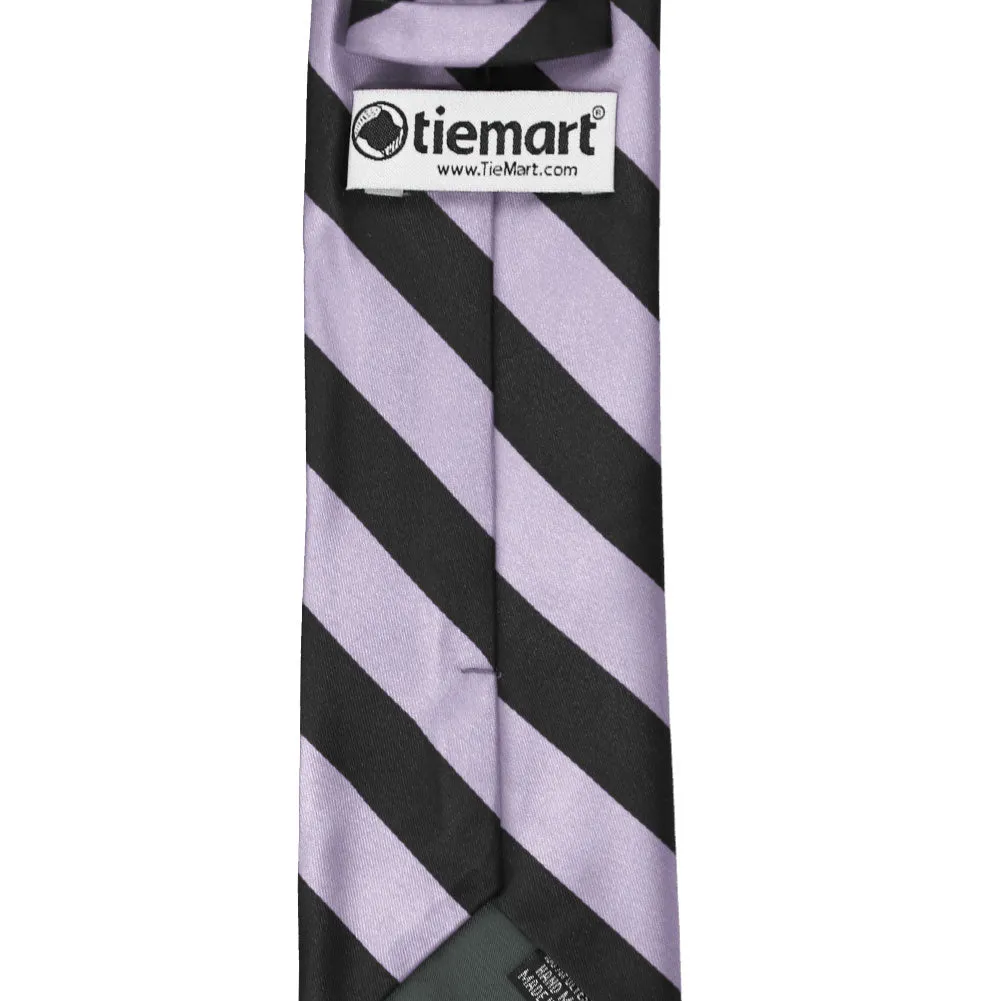Lilac and Black Striped Tie