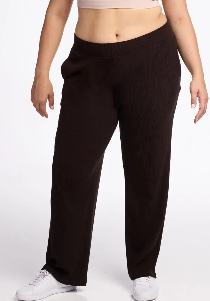 Luca Ribbed Pants • Final Sale Deals! - French Roast