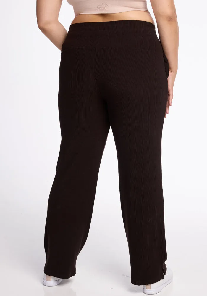 Luca Ribbed Pants • Final Sale Deals! - French Roast