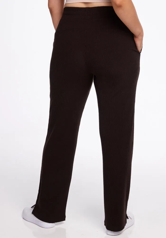 Luca Ribbed Pants • Final Sale Deals! - French Roast