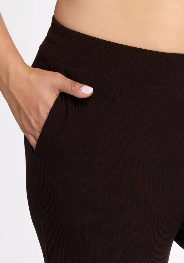 Luca Ribbed Pants • Final Sale Deals! - French Roast