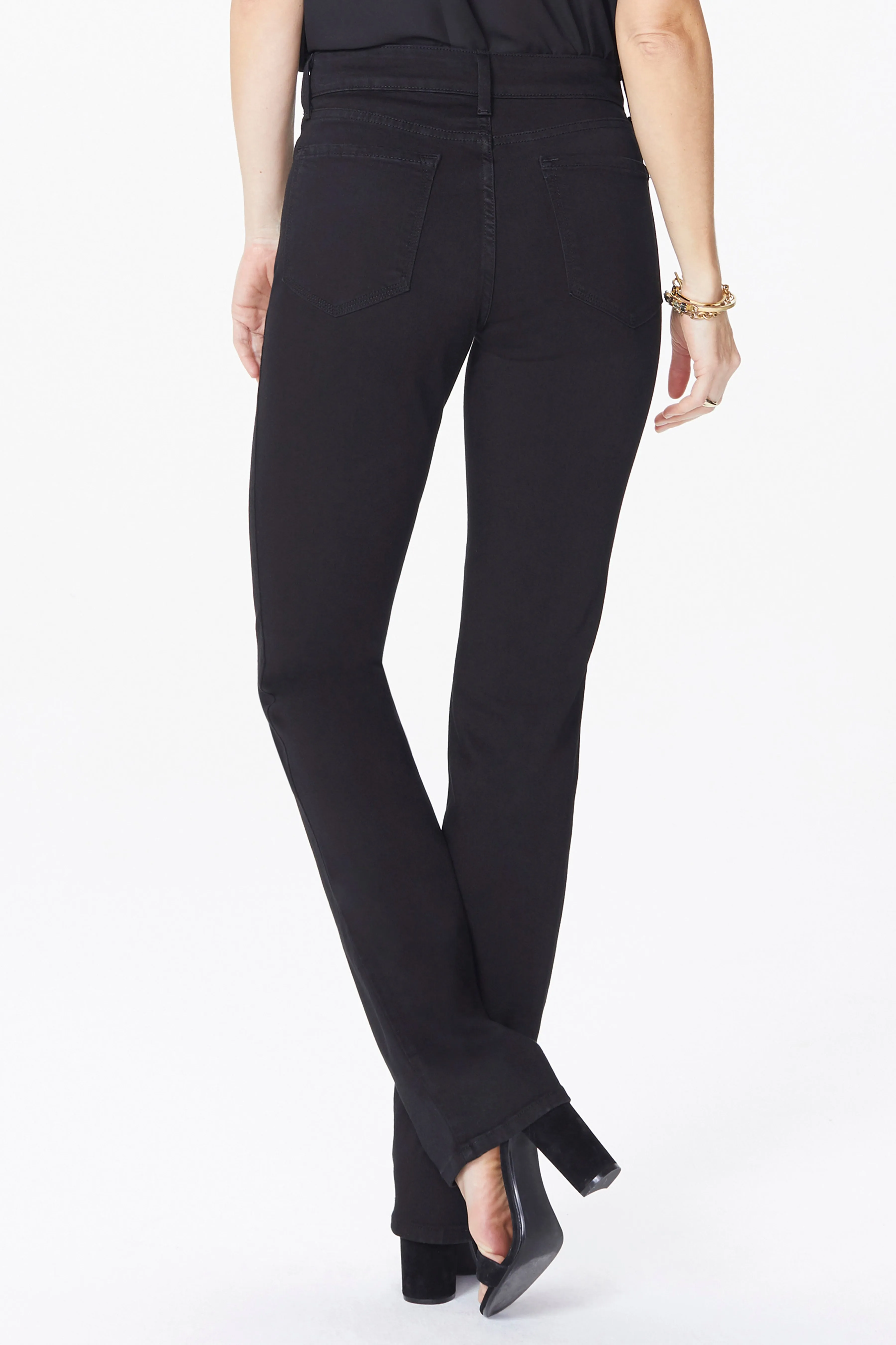 Marilyn Straight Pants In Petite   - Black