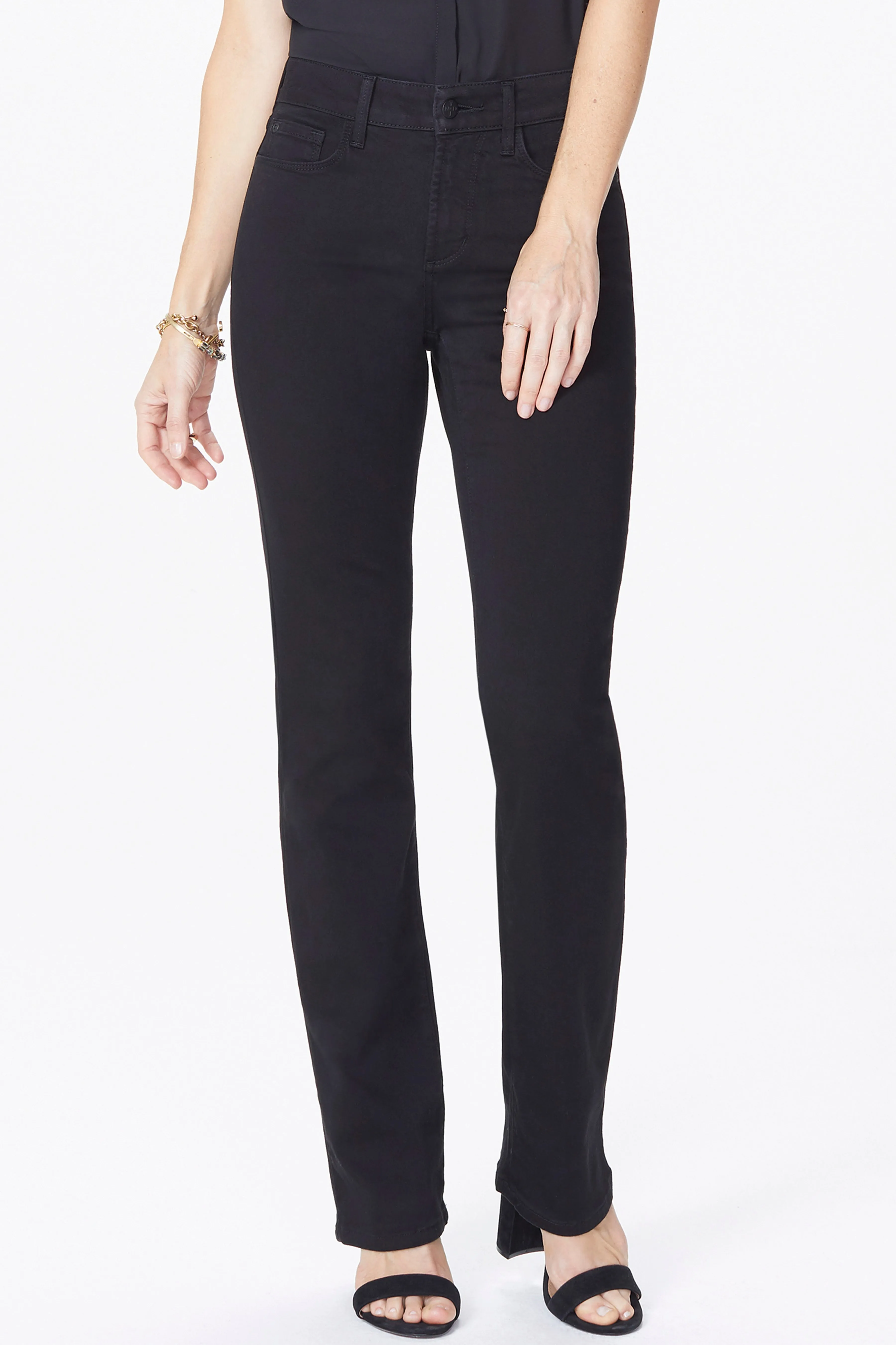 Marilyn Straight Pants In Petite   - Black