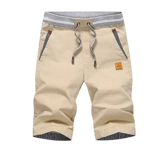 Men's Shorts Casual Classic Fit Drawstring Summer Beach Shorts with Elastic Waist and Pockets