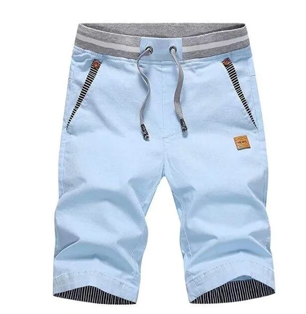 Men's Shorts Casual Classic Fit Drawstring Summer Beach Shorts with Elastic Waist and Pockets