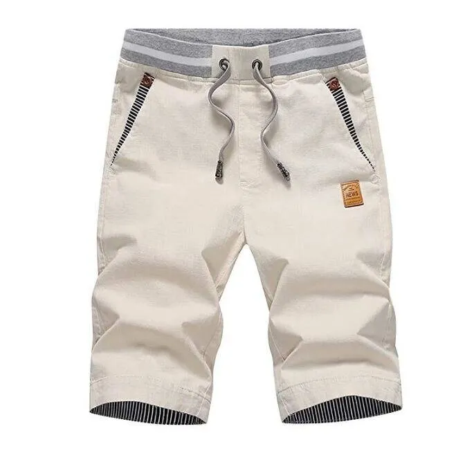 Men's Shorts Casual Classic Fit Drawstring Summer Beach Shorts with Elastic Waist and Pockets