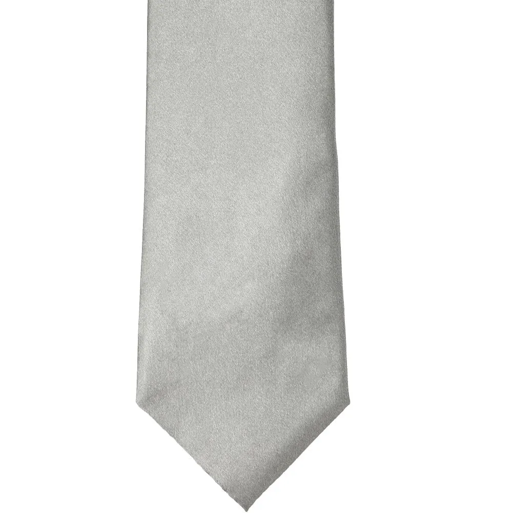 Mercury Silver Solid Color Necktie