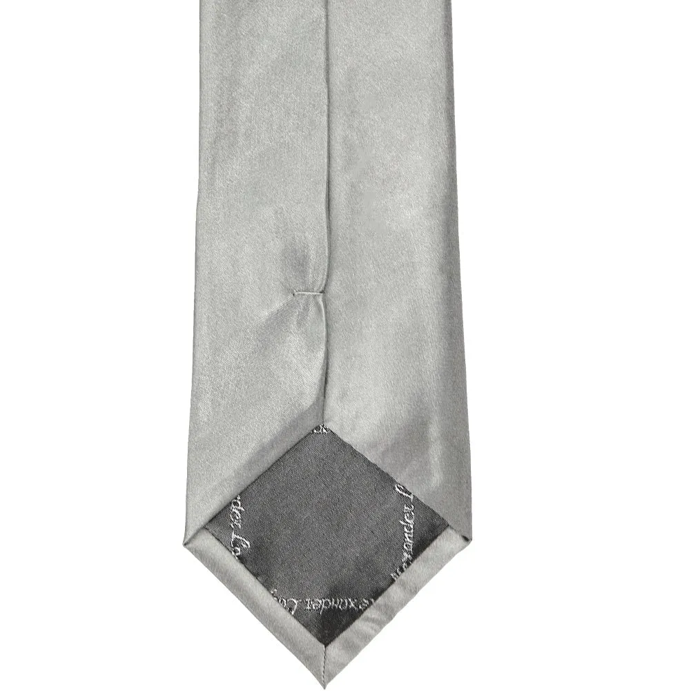 Mercury Silver Solid Color Necktie