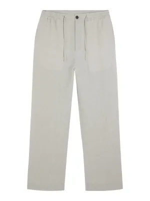 Noah Wide Linen Pants / Cloud White