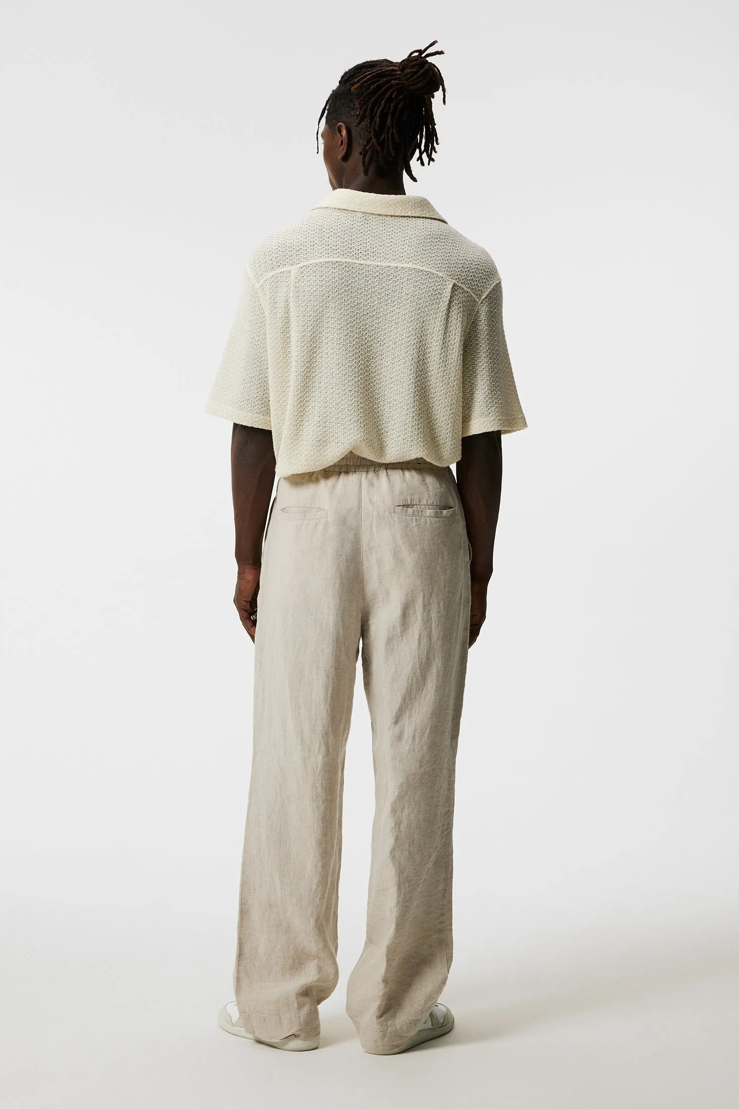 Noah Wide Linen Pants / Cloud White
